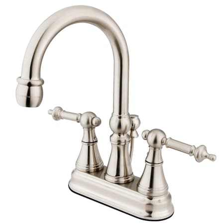 Kingston Brass 4" Centerset Bathroom Faucet, Brushed Nickel KS2618TL